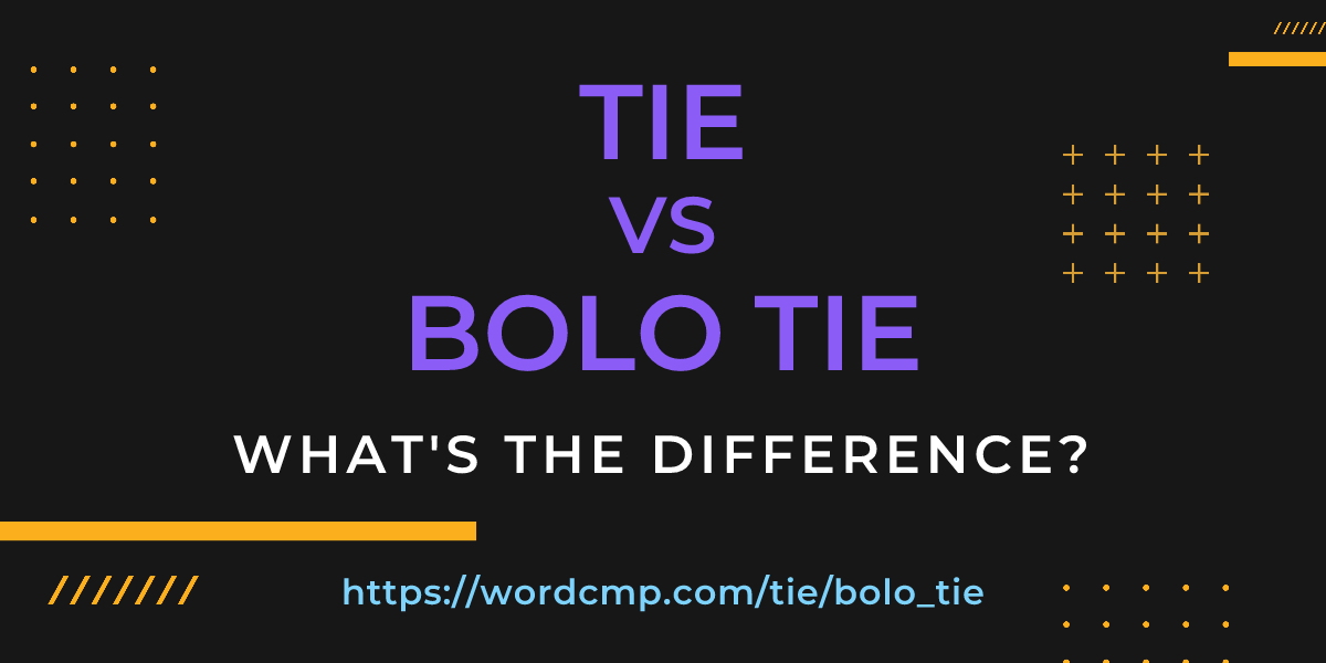 Difference between tie and bolo tie