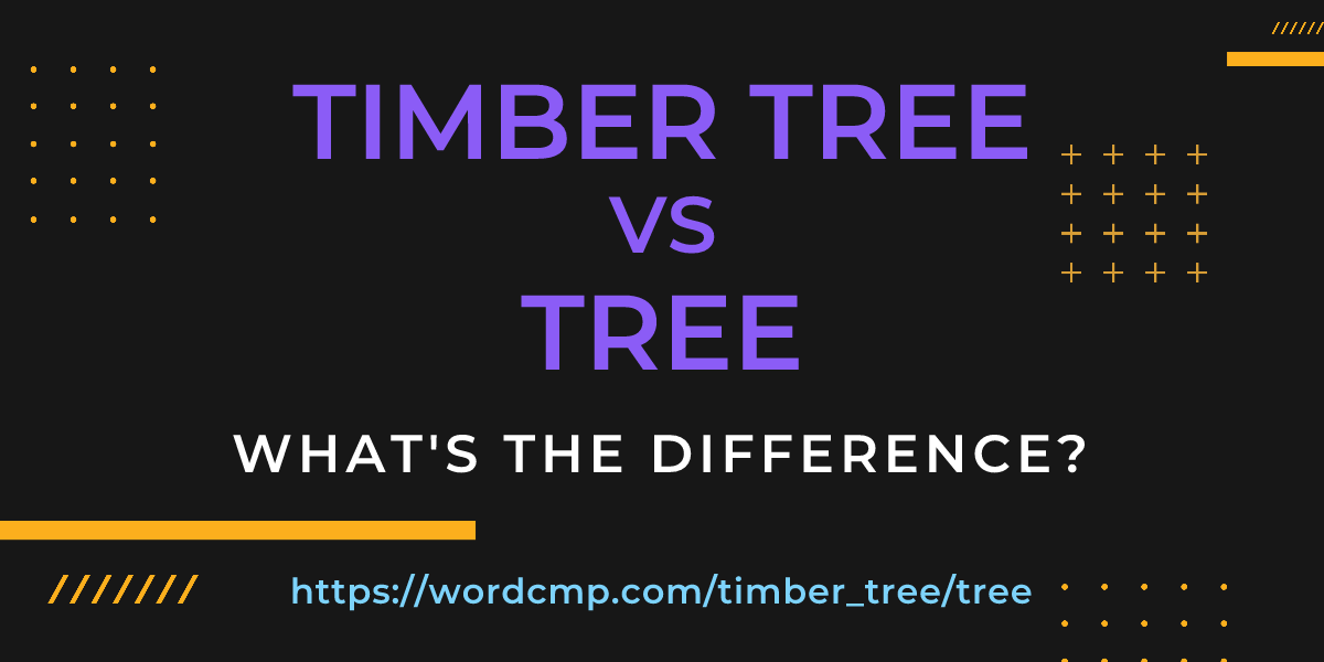 Difference between timber tree and tree