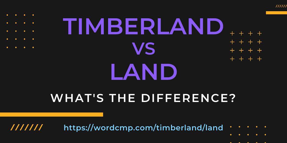 Difference between timberland and land