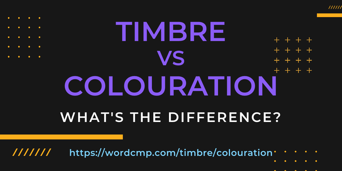 Difference between timbre and colouration