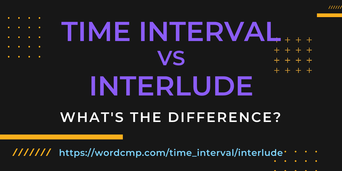 Difference between time interval and interlude