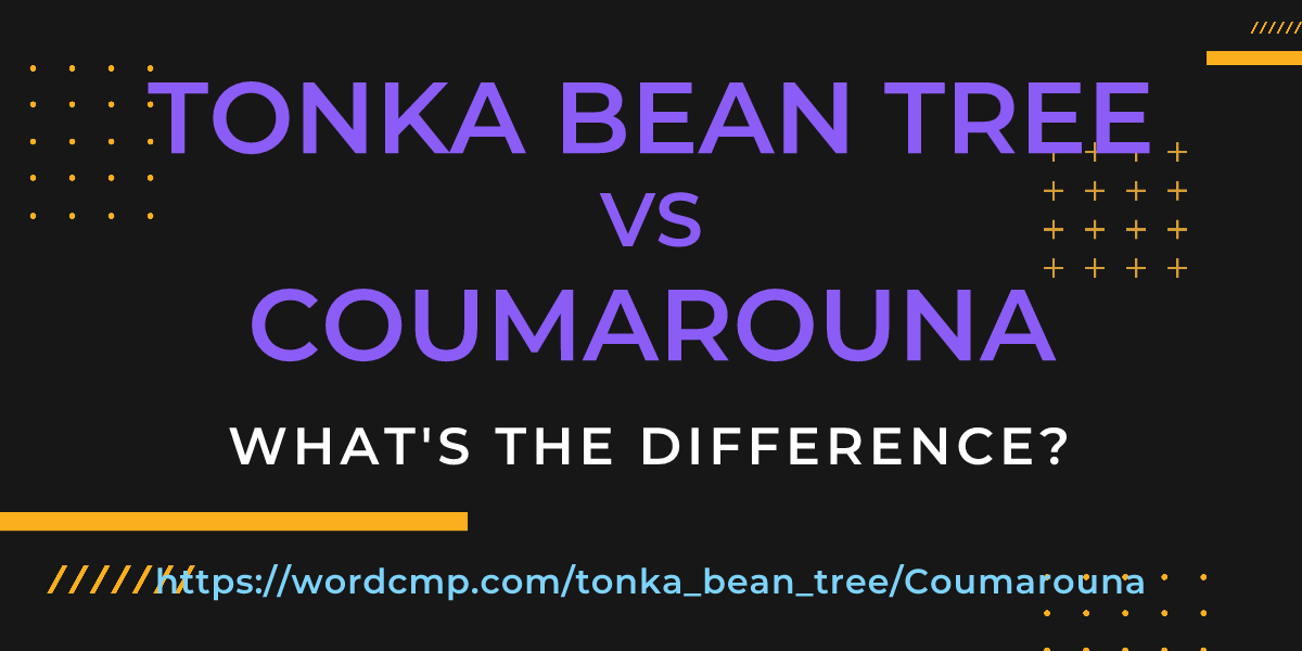 Difference between tonka bean tree and Coumarouna