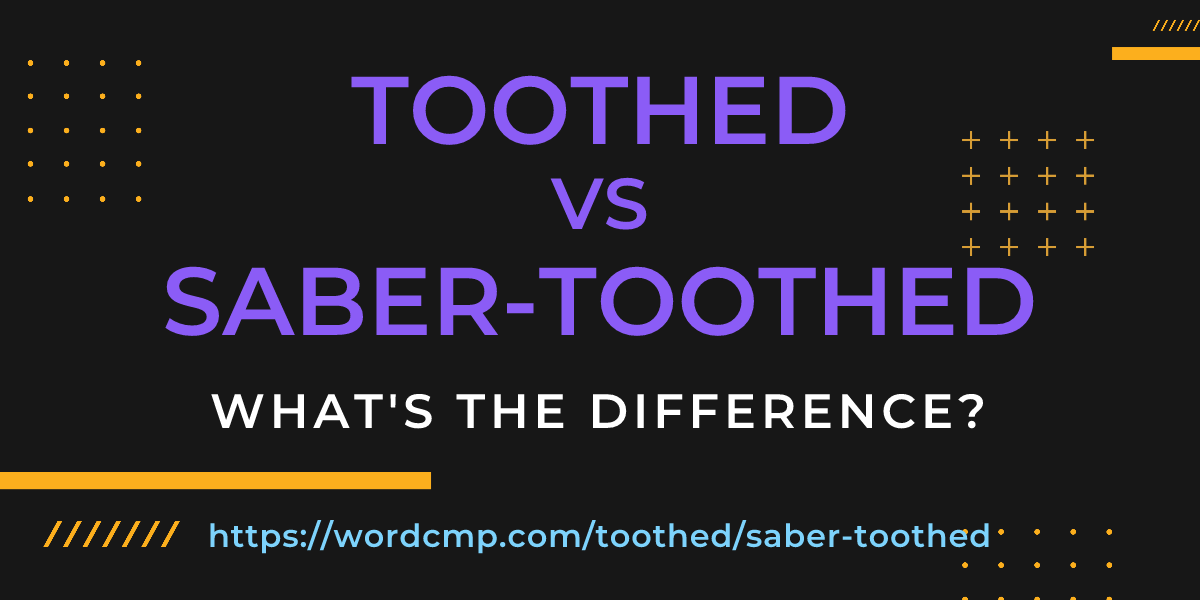 Difference between toothed and saber-toothed