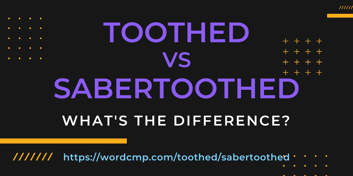 Difference between toothed and sabertoothed