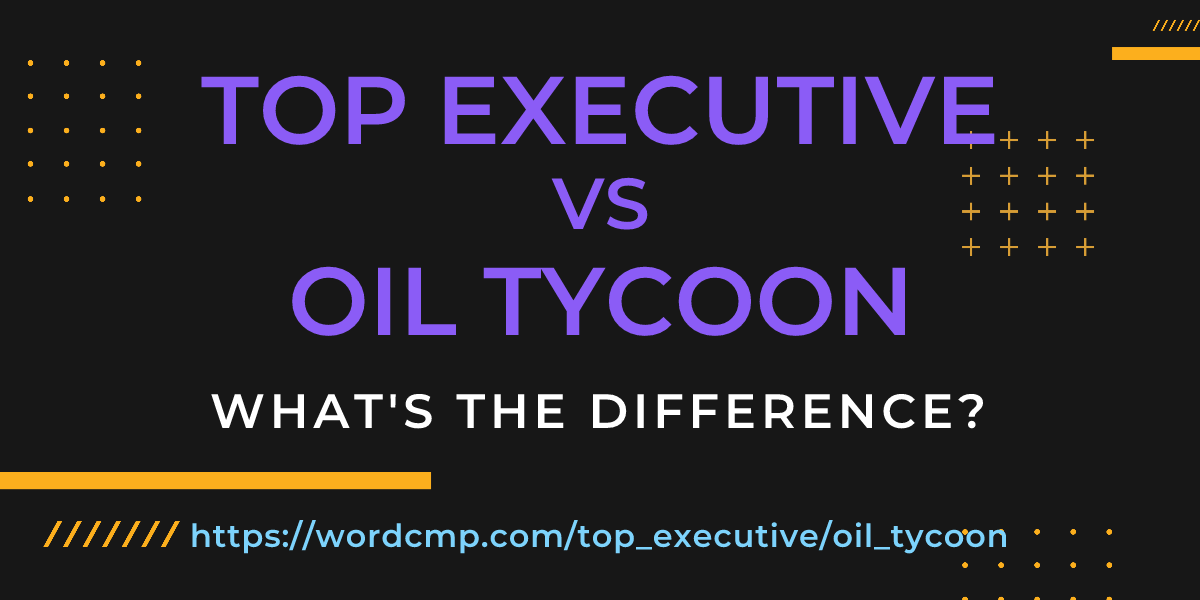 Difference between top executive and oil tycoon