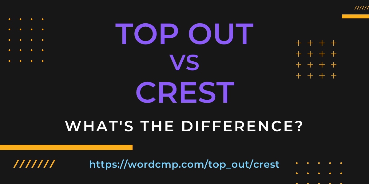 Difference between top out and crest