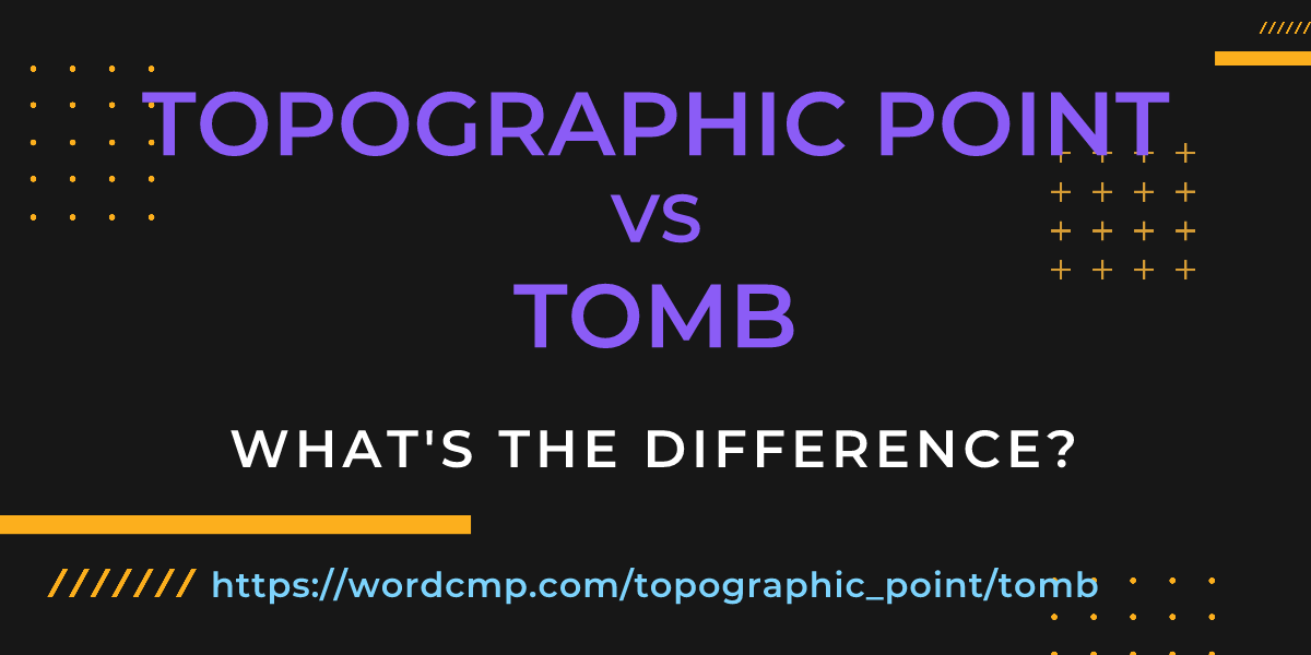 Difference between topographic point and tomb