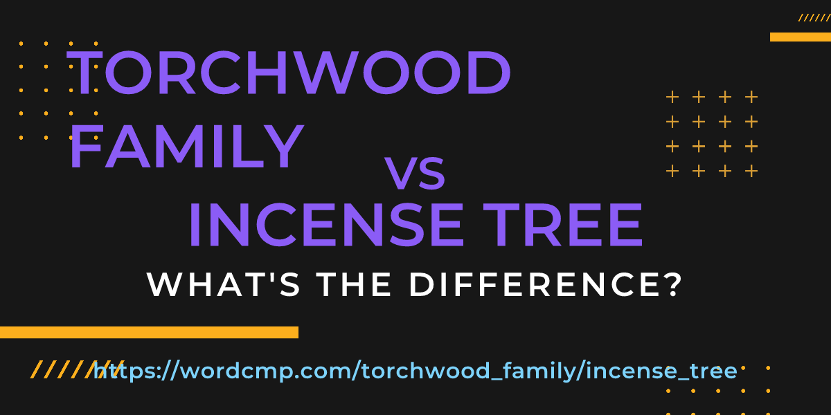 Difference between torchwood family and incense tree