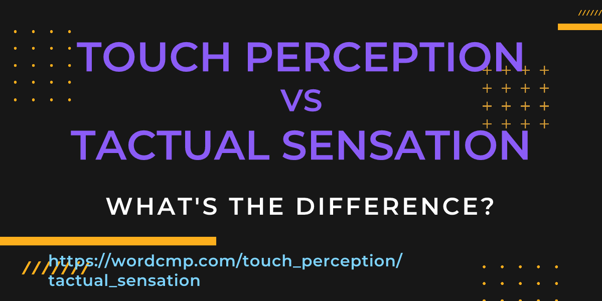 Difference between touch perception and tactual sensation