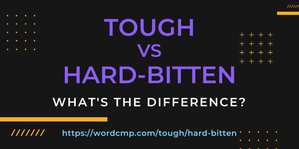 Difference between tough and hard-bitten