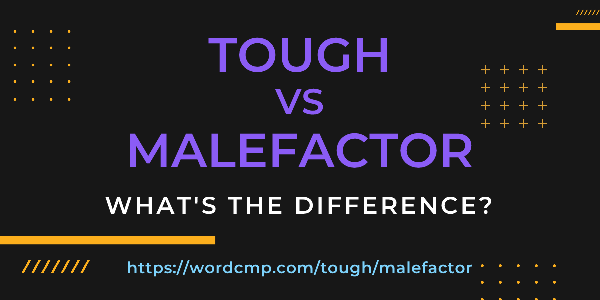 Difference between tough and malefactor