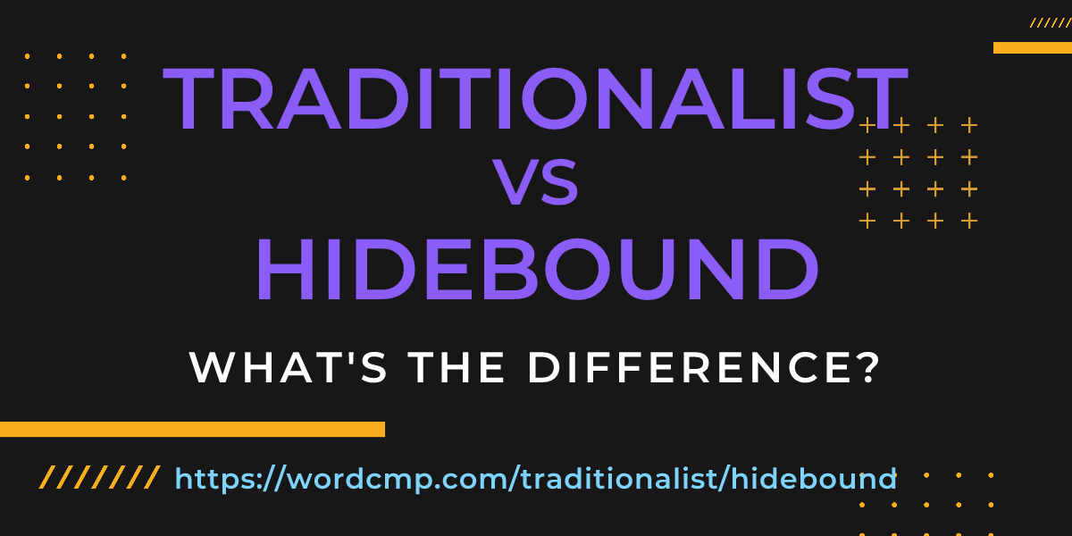 Difference between traditionalist and hidebound