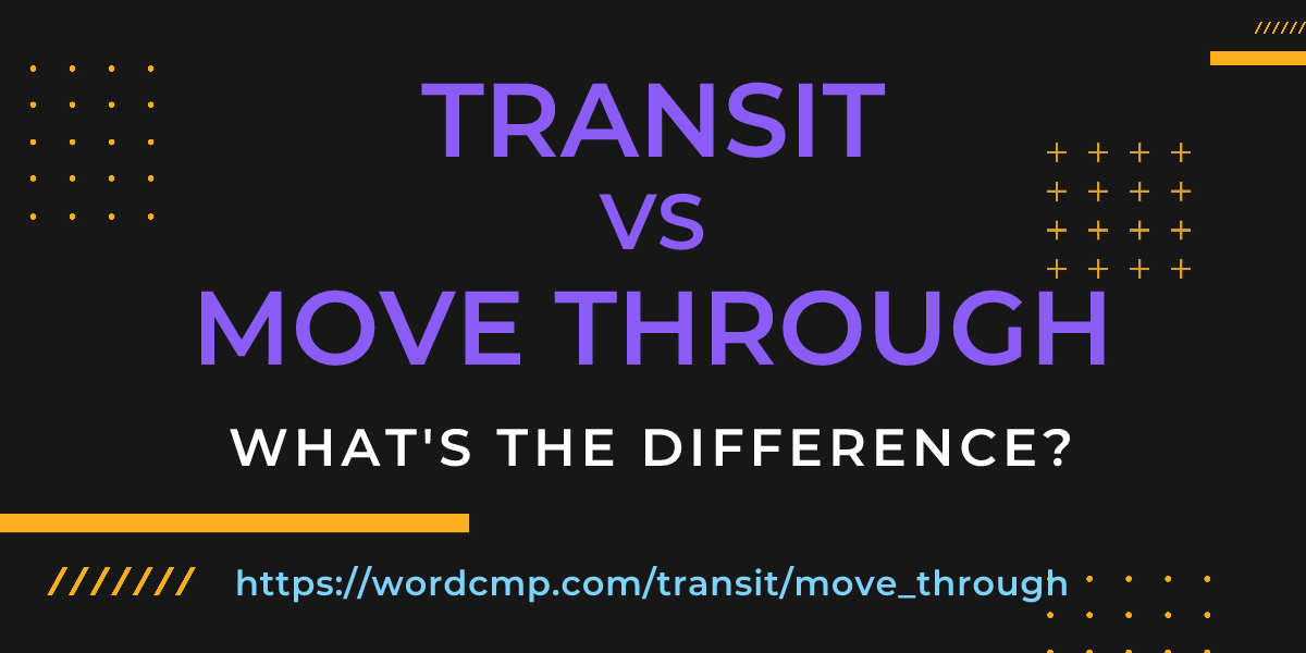 Difference between transit and move through