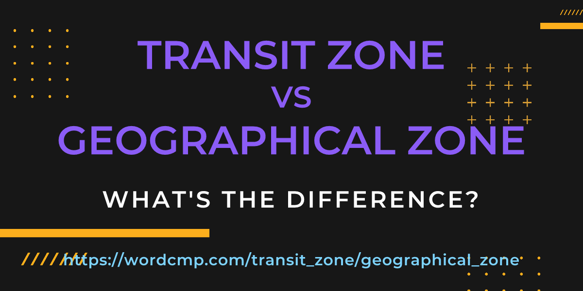 Difference between transit zone and geographical zone