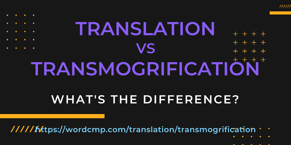 Difference between translation and transmogrification