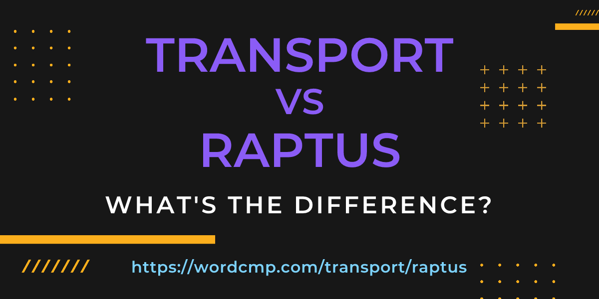 Difference between transport and raptus