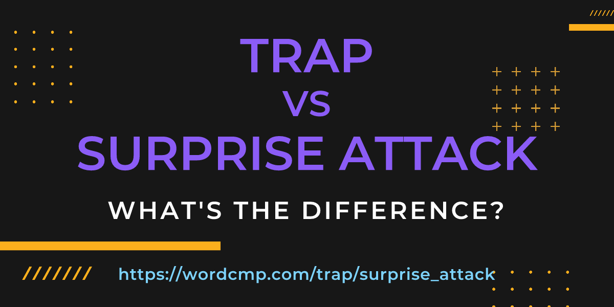 Difference between trap and surprise attack