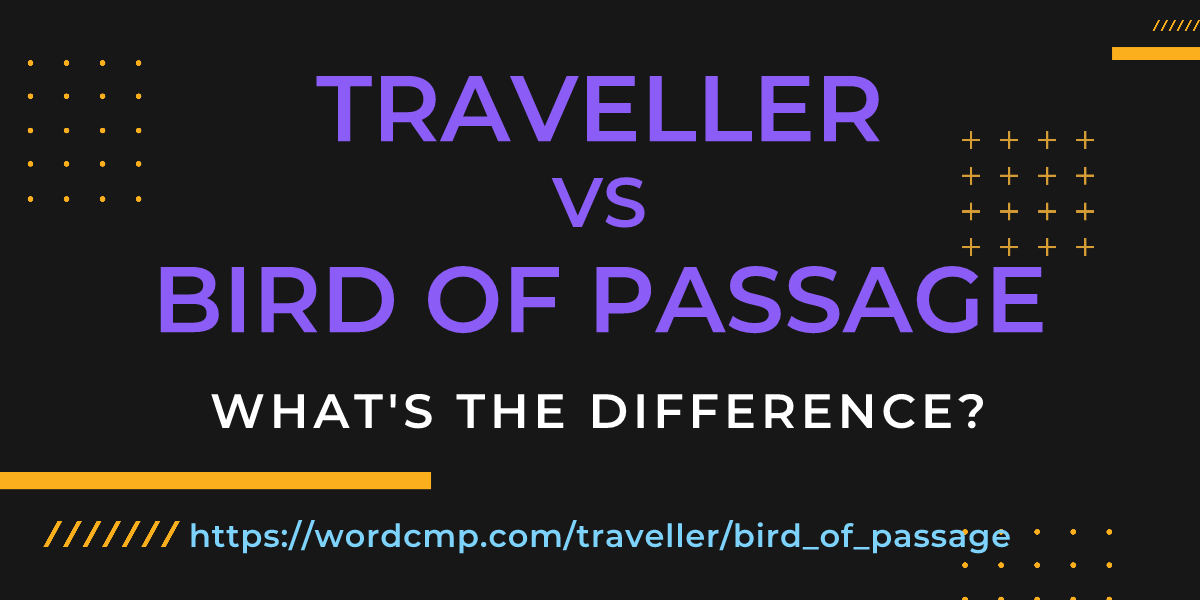Difference between traveller and bird of passage