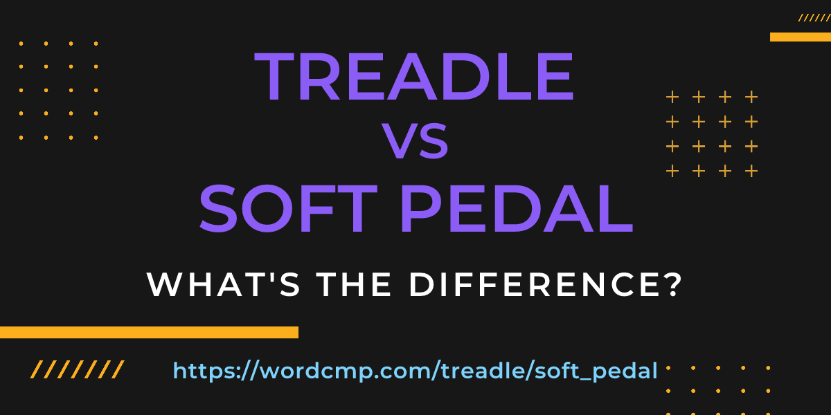 Difference between treadle and soft pedal