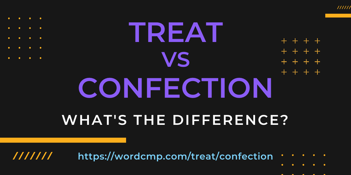 Difference between treat and confection