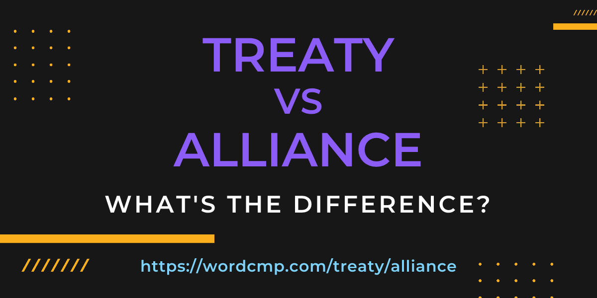 Difference between treaty and alliance