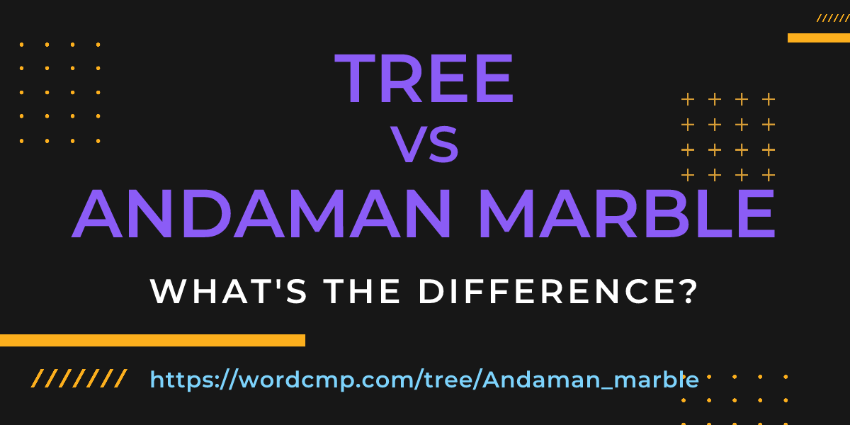 Difference between tree and Andaman marble