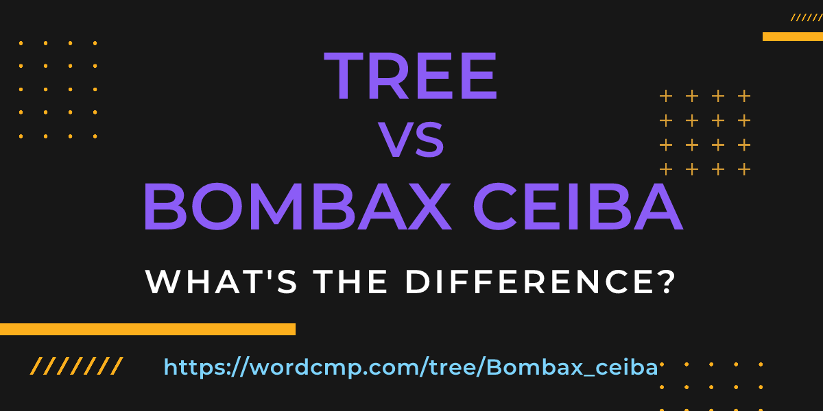 Difference between tree and Bombax ceiba