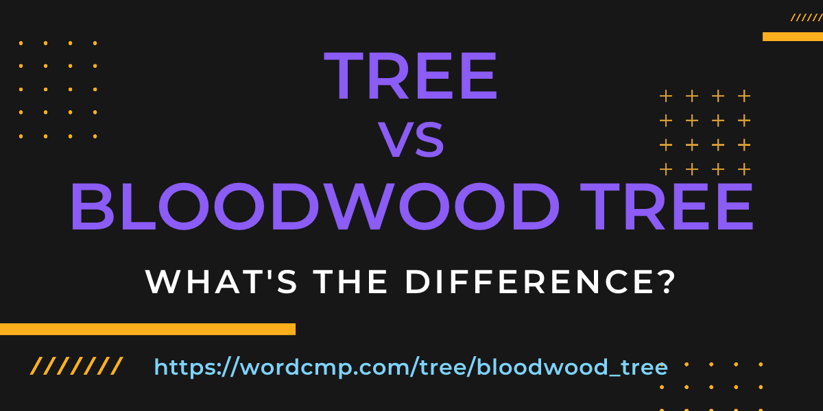 Difference between tree and bloodwood tree