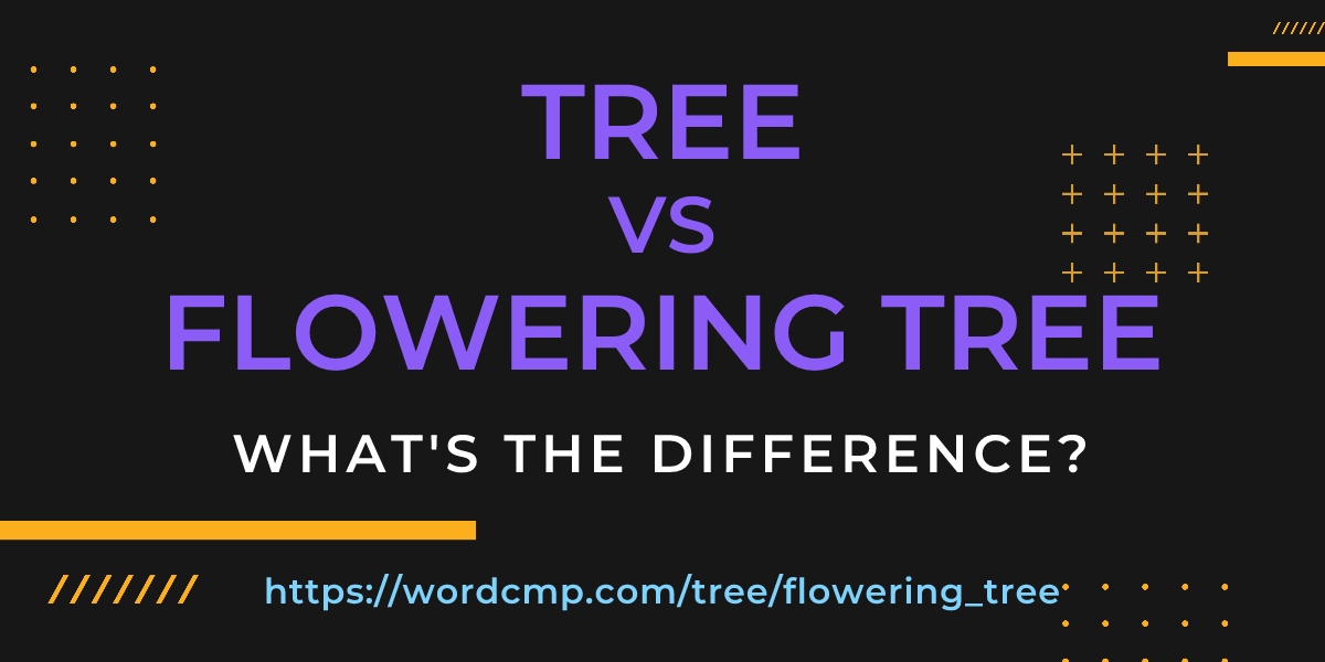 Difference between tree and flowering tree