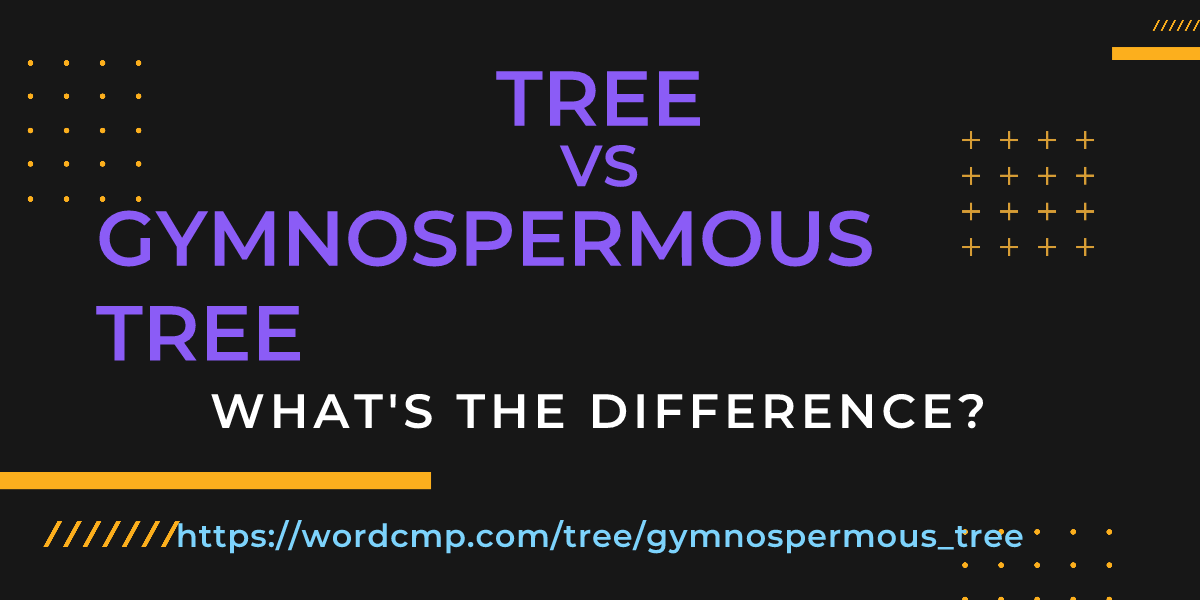 Difference between tree and gymnospermous tree