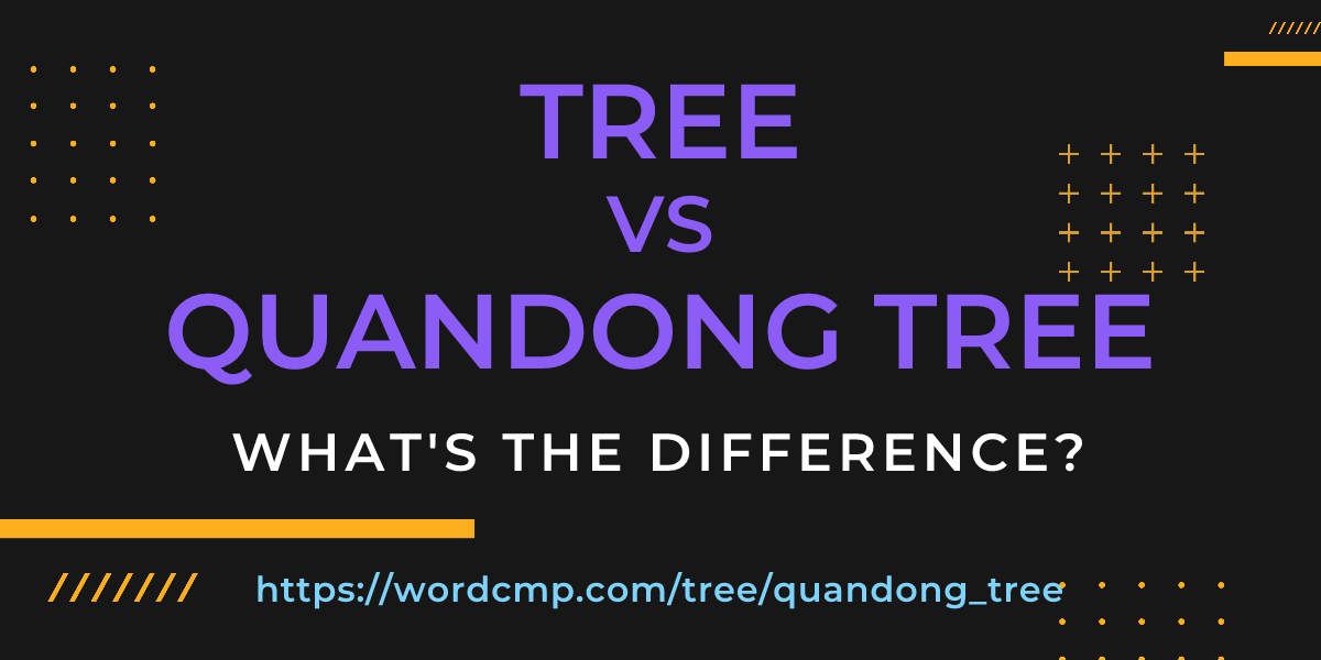 Difference between tree and quandong tree