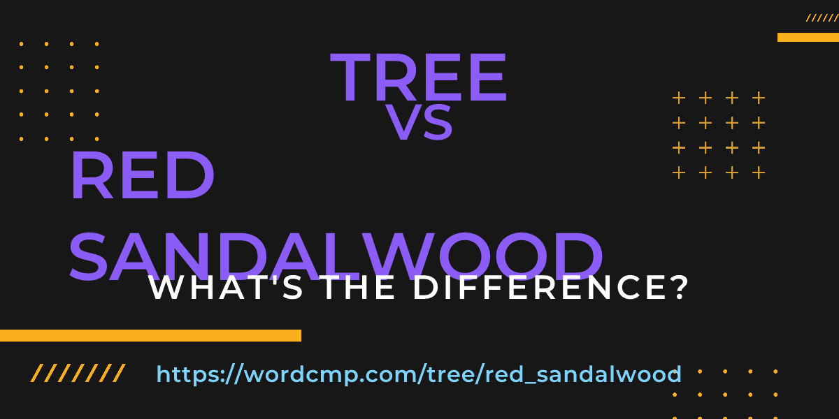 Difference between tree and red sandalwood