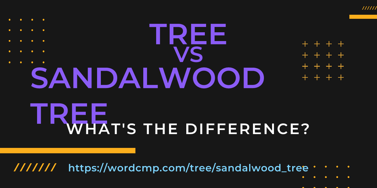 Difference between tree and sandalwood tree