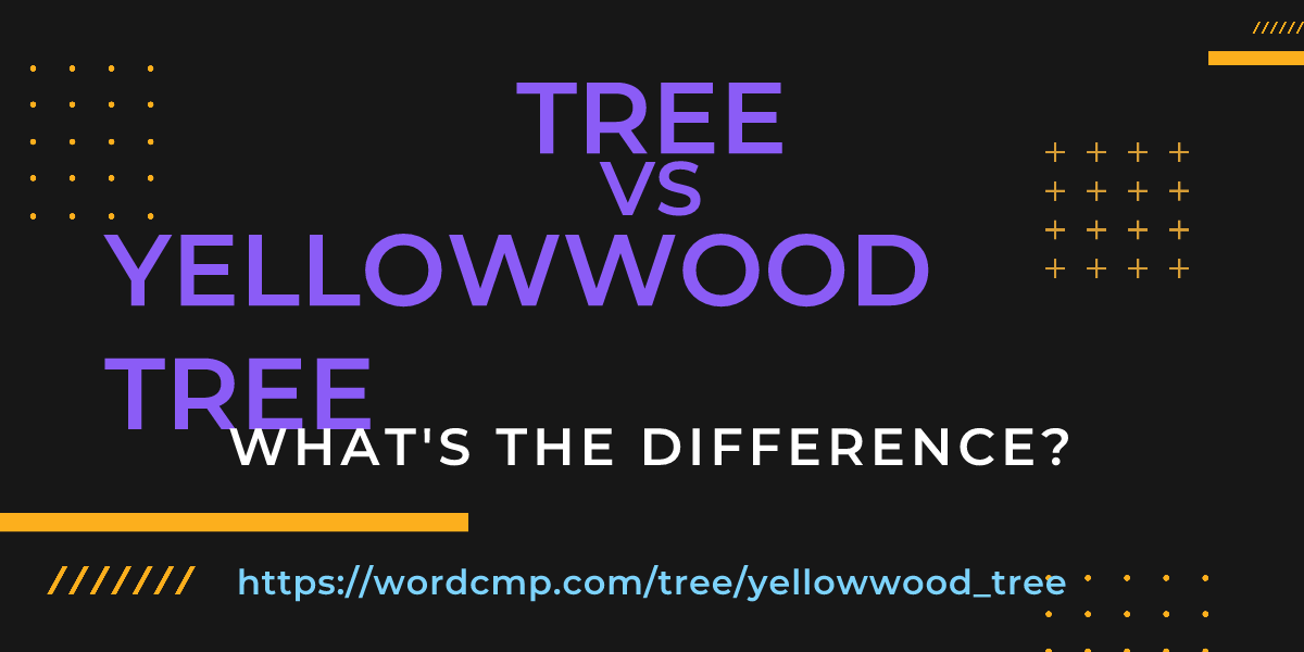 Difference between tree and yellowwood tree