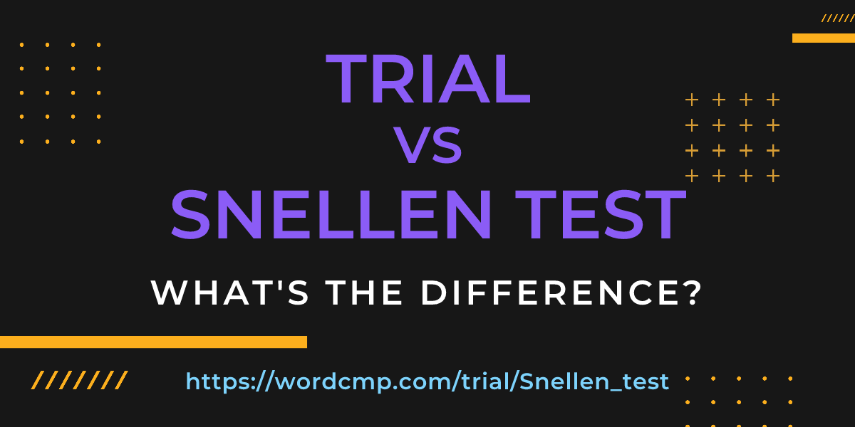 Difference between trial and Snellen test
