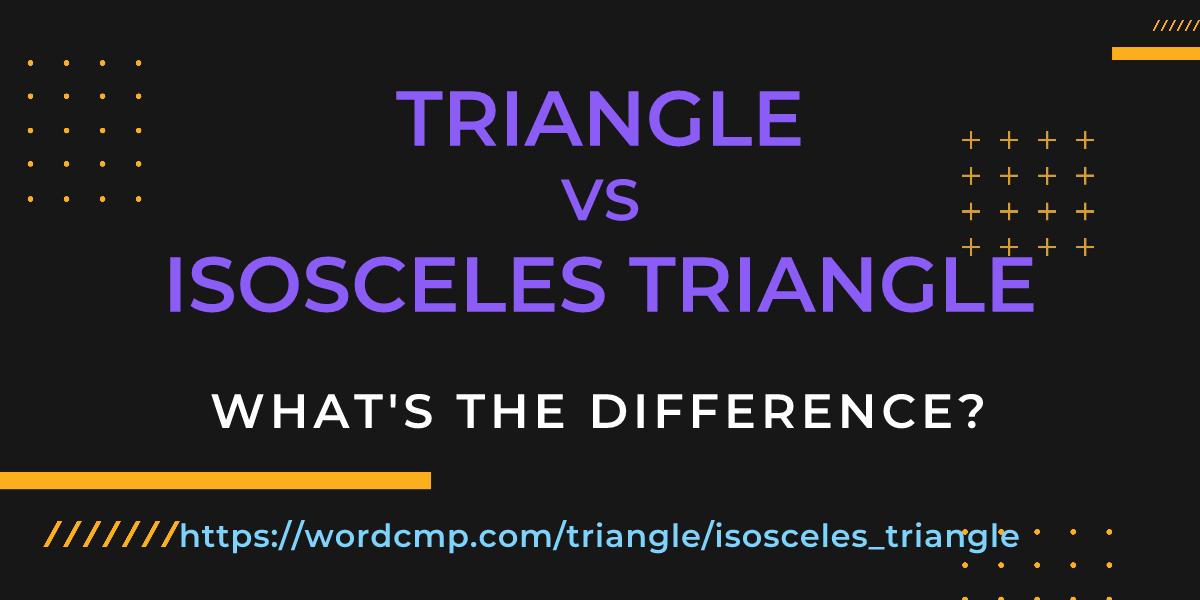 Difference between triangle and isosceles triangle