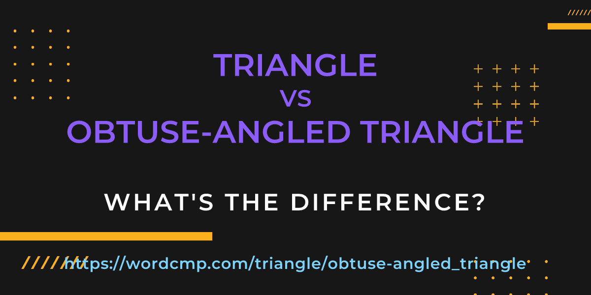Difference between triangle and obtuse-angled triangle