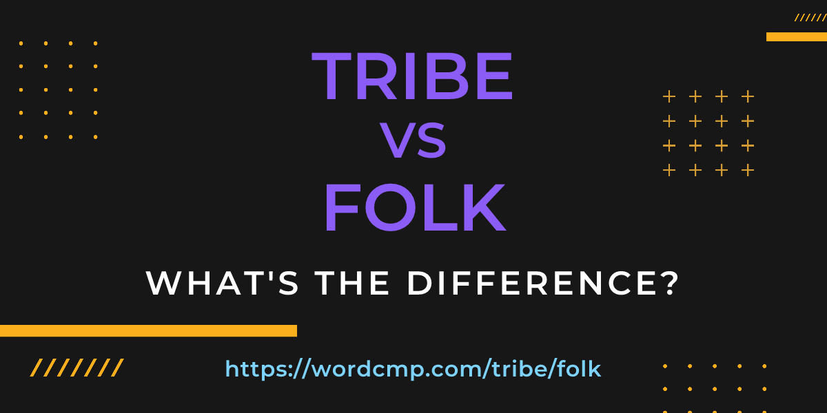 Difference between tribe and folk
