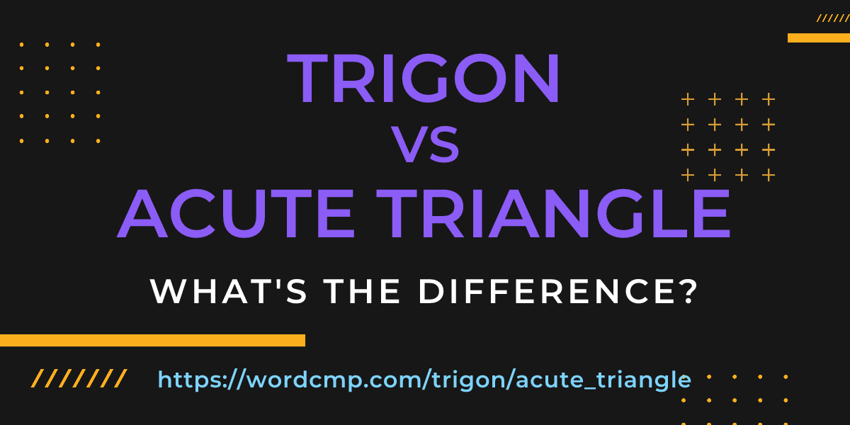 Difference between trigon and acute triangle