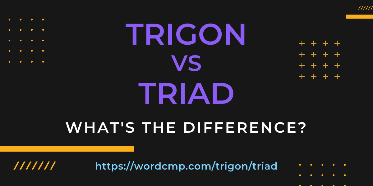 Difference between trigon and triad