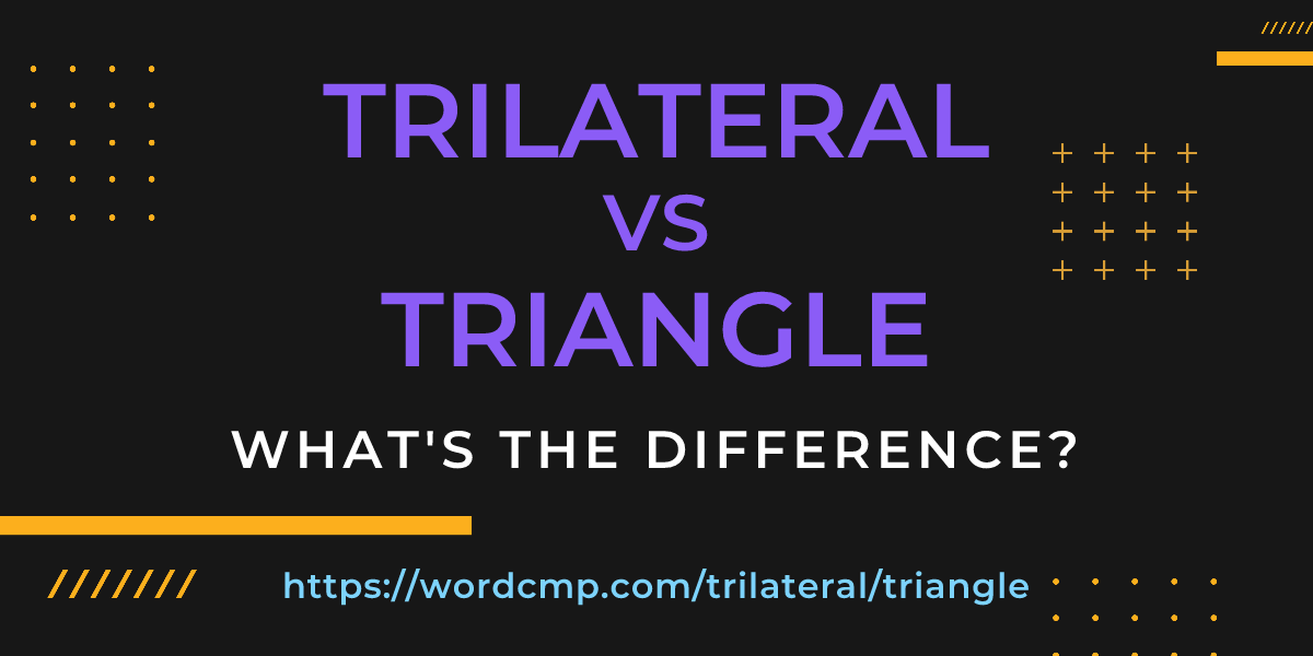 Difference between trilateral and triangle