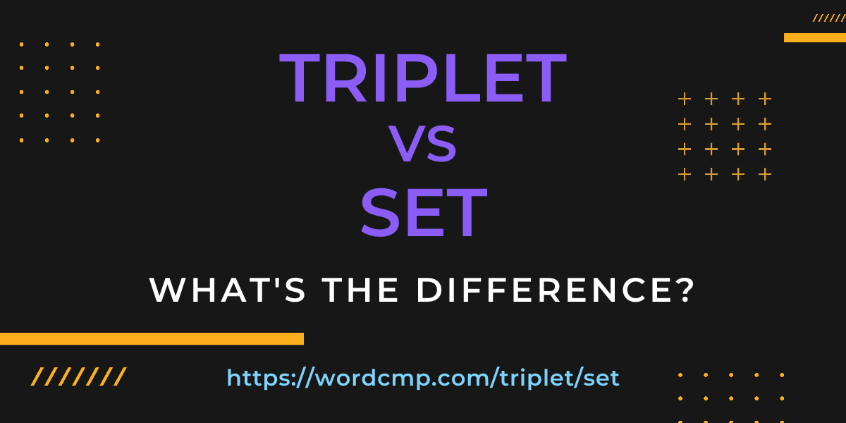Difference between triplet and set