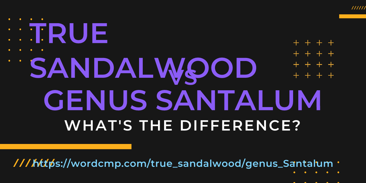 Difference between true sandalwood and genus Santalum