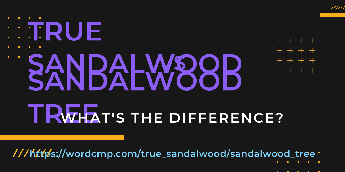 Difference between true sandalwood and sandalwood tree