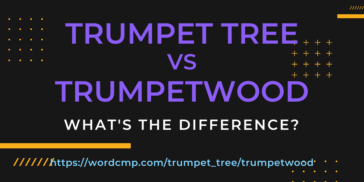 Difference between trumpet tree and trumpetwood
