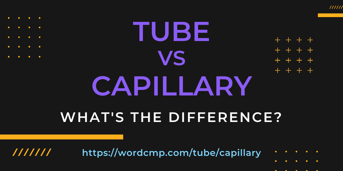 Difference between tube and capillary