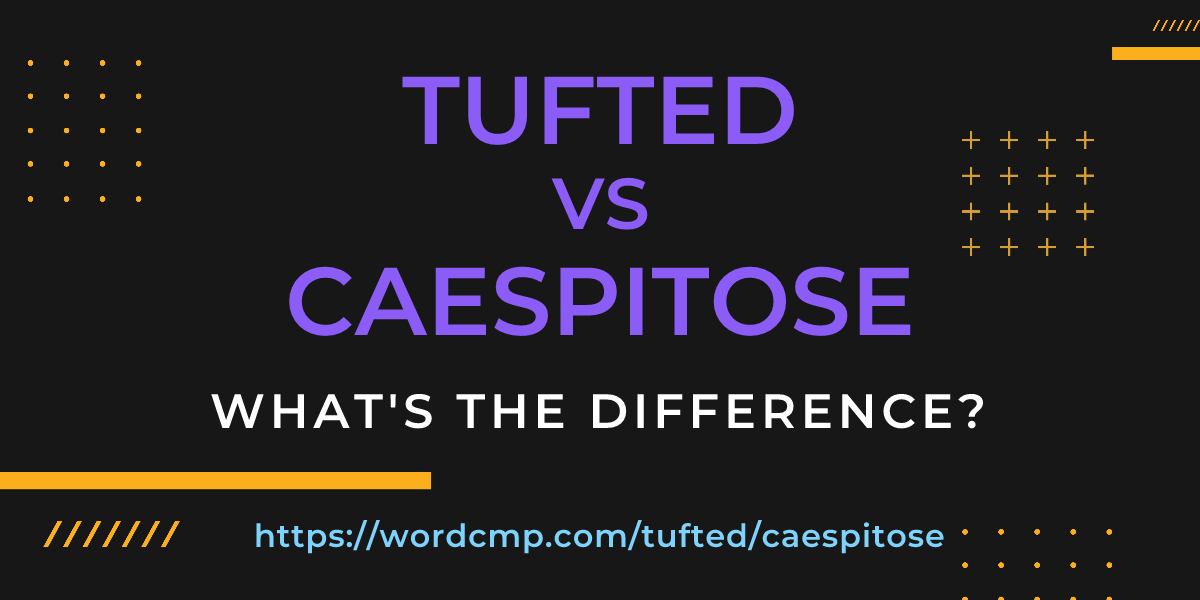 Difference between tufted and caespitose