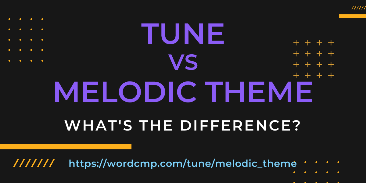 Difference between tune and melodic theme