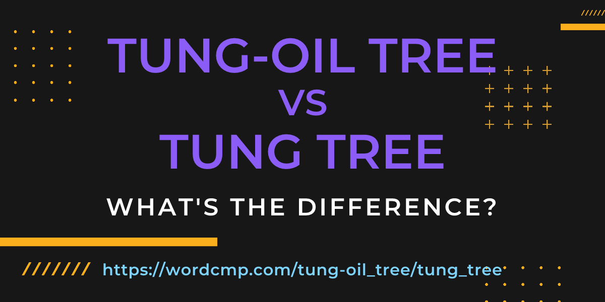 Difference between tung-oil tree and tung tree