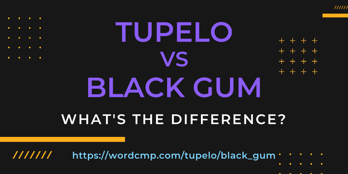 Difference between tupelo and black gum
